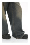 Vintage İspanyol Paça Jean Pantolon, model üzerinde — Navra Wear