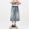 Airy Lightweight High Street Wide Denim Shorts