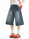 Stretch Urban Beat Heritage Faded Denim Shorts