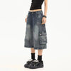 High Quality Straight Fit Field Utility Denim Shorts