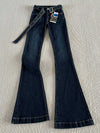 Women Bell Mid-Waist Sleek Denim