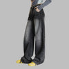 Black Mid-Waist Classic Cut Denim
