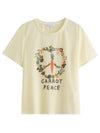 Ventilated Botanical Print Curve Sculpting T-Shirt