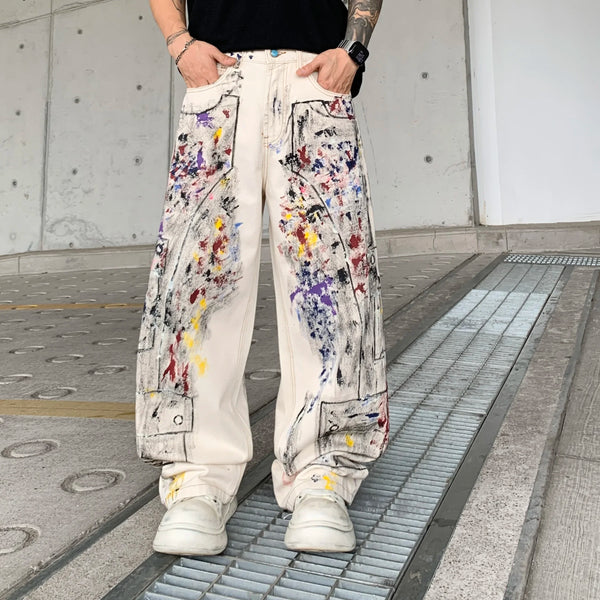 Western Style High Street Relaxed Bell Leg Denim