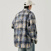 Mens Tie-Dye Vintage Plaid Autumn Top