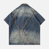 Sun-Washed Denim Patch Short Sleeve Shirt