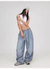 Blue Loose Dance Trousers