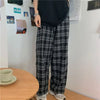 Plaid Pattern Wide-Leg