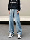 Blue Rinse Dark Rebel Stitched Denim