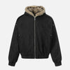 2000s Quilted Classic Fur Hooded Denim Jacket