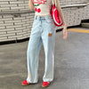 Seoul Style Heritage Stitched High-Rise Denim