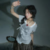 Time-Worn Torn-Vibe Fragment Short Sleeve T-Shirt