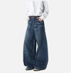 2000s Lightning Print Easy Cut Bell Leg Denim