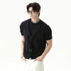 Flexible Pure-Hue Color Round Neck Weekend T-Shirt