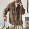 Fine Quality K-Style Plaid Casual Top