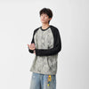 Y2K Yıkanmış Bisiklet Yaka Sweatshirt, stil görünüm — Navra Wear