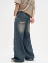 Yırtık Detaylı Baggy Jean Pantolon, stil görünüm — Navra Wear