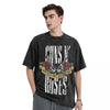 Guns N Red-Petal Battle-Worn Distress-Washed T-Shirt