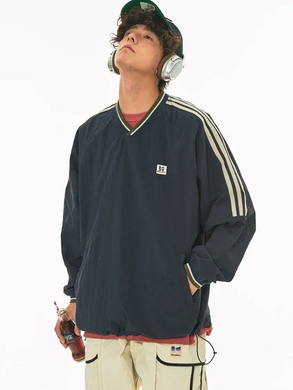 Varsity Stripe Boxy Baseball Top alternatif görünüm