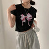 Cute Bow Print Fairy Artwork T-Shirt
