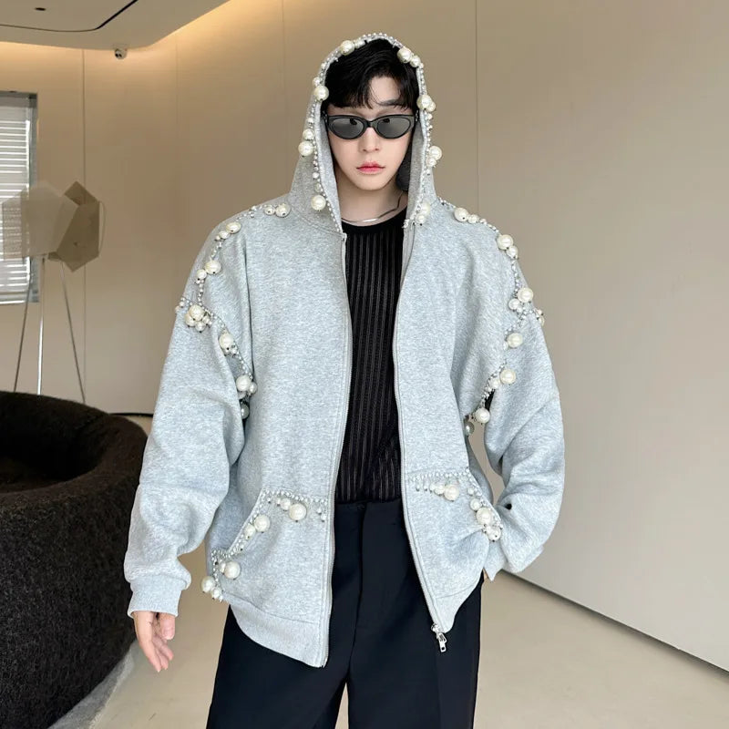 Embellished Zip-Up Sweatshirt