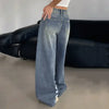 Modern High-Rise Bell Leg Torn Denim