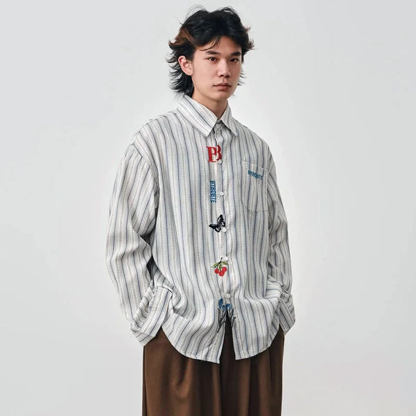 Embroidered Oversize Easy Long Sleeve Top alternatif görünüm
