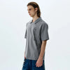 Elegant Letter Illustrated Short Sleeve Collar-Knit T-Shirt