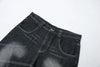 Y2K Yıkanmış Baggy Jean Şort, detay görünüm — Navra Wear