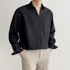 V-Neck Slim Luxury K-Cool Long Shirt