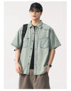 Featherlight Retro Denim Casual Top