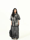 Tie-Dye Gradient Lapel Stylish Top