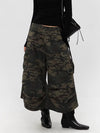 Cozy Heritage Camo Relaxed Pintuck Denim Shorts