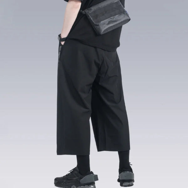 Casual Draping Techwear Rebel Style Denim Shorts alternatif görünüm