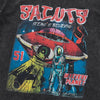 Artwork Time-Worn Black UFO Alien T-Shirt