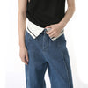 High quality personalized fold waist Denim