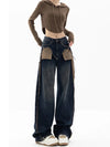 Heritage Mosaic High-Rise Bell Leg Denim