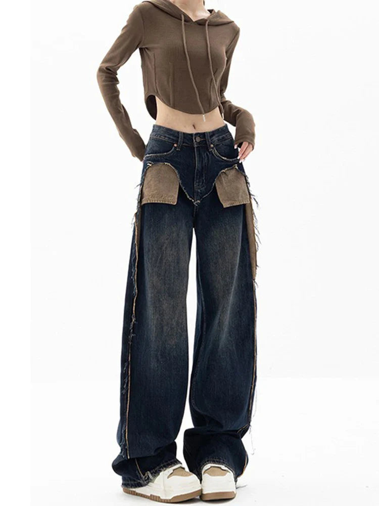 Heritage Mosaic High-Rise Bell Leg Denim