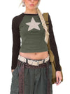 Women Faded Era Stellar Quilted Crew Neck T-Shirt