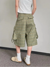 Plaid Era High-Rise Cargo Shorts