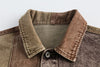 Contrast Stitch Mocha Denim Jacket