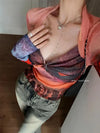 Turn-Of-Era Fishnet Sleeve Mesh Top