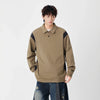 Cold Season Polo Contrast Sweatshirt