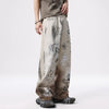Metro Western Graphic Torn Relaxed Bell Leg Denim