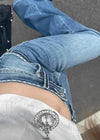 Durable Blue High-Rise Classic Leg Denim