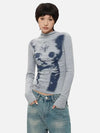Insulated Nine-Lives Print Long Sleeve T-Shirt
