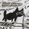 Digital-Age Funny Black Whisker Cartoon Visual Cotton T-Shirt
