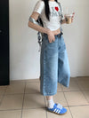 Versatile Blue Faded Relaxed Denim Shorts