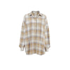 Retro Check Oversized Long Sleeve Top