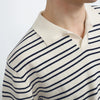 Men's Easy-Wear Prestige Knitted Bar-Print Collar-Knit T-Shirt